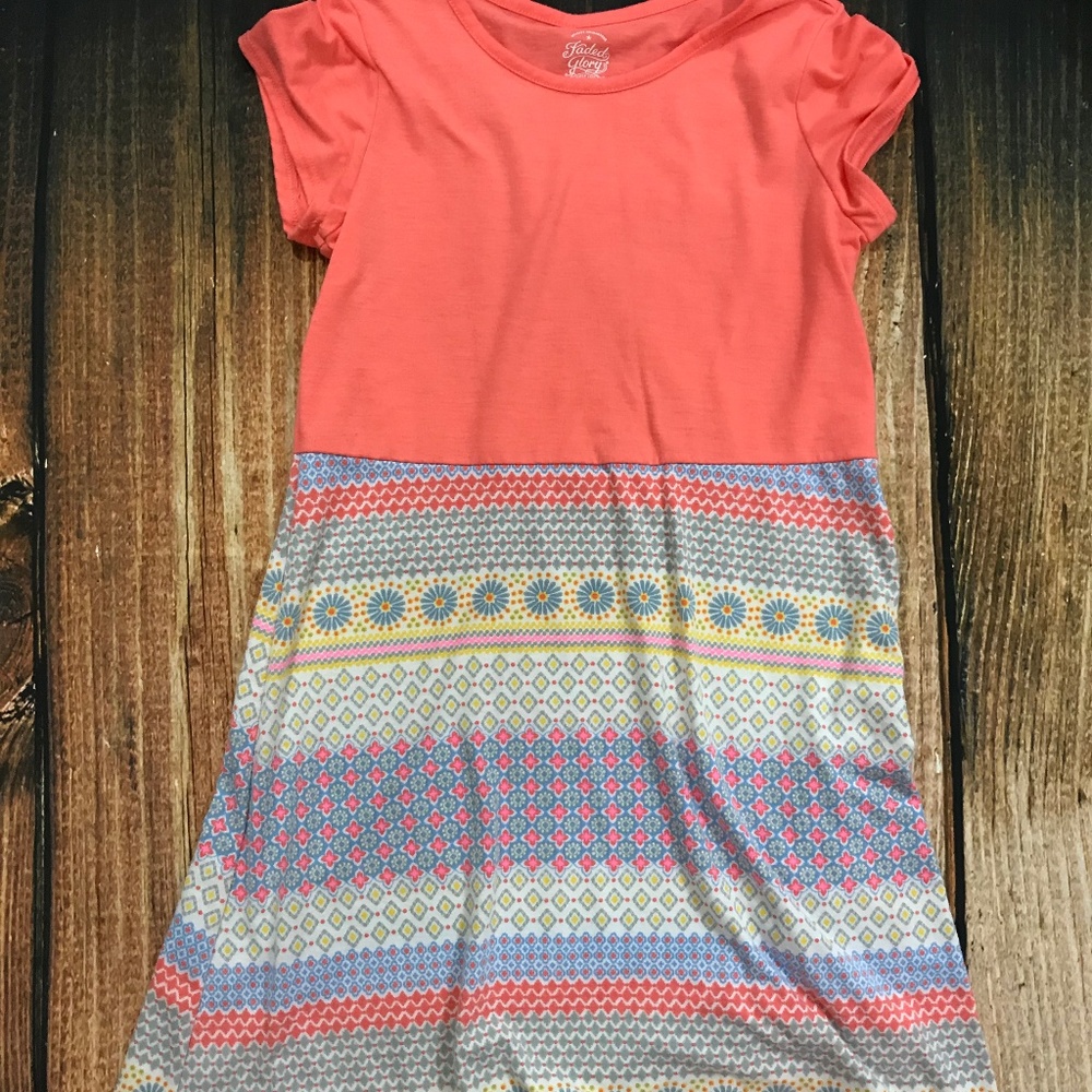 Faded Glory Girls Dress Size Large (10-12) Orange